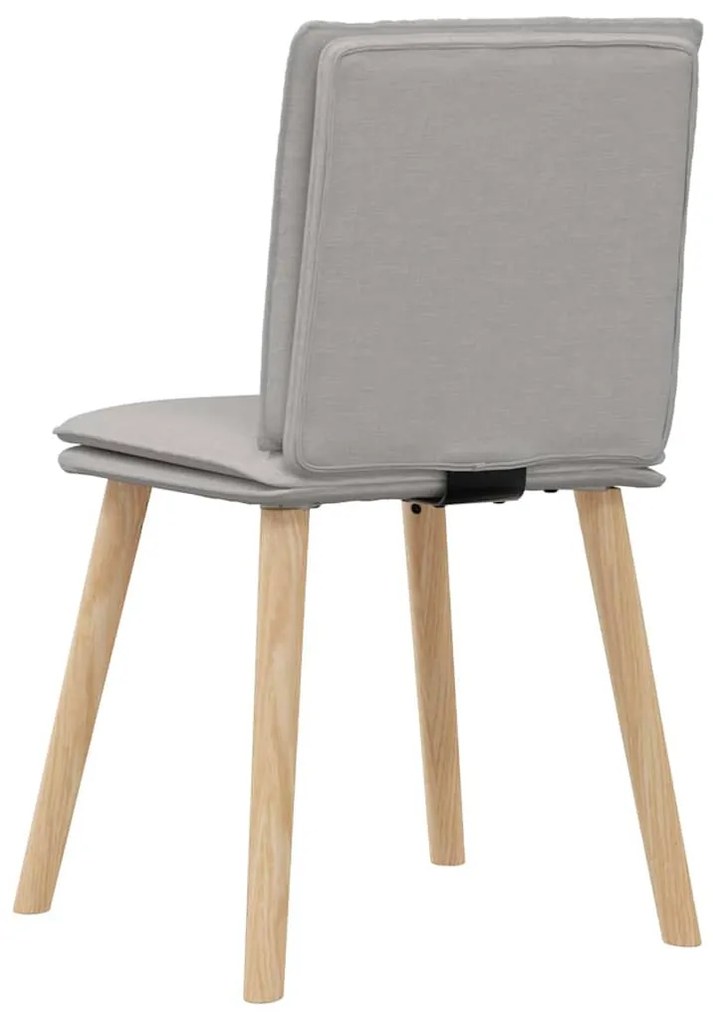 Cadeiras de jantar 4 pcs tecido cinza nuvem