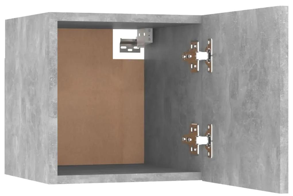 Mesas de cabeceira 2pcs 30,5x30x30cm contrapl. cinzento cimento