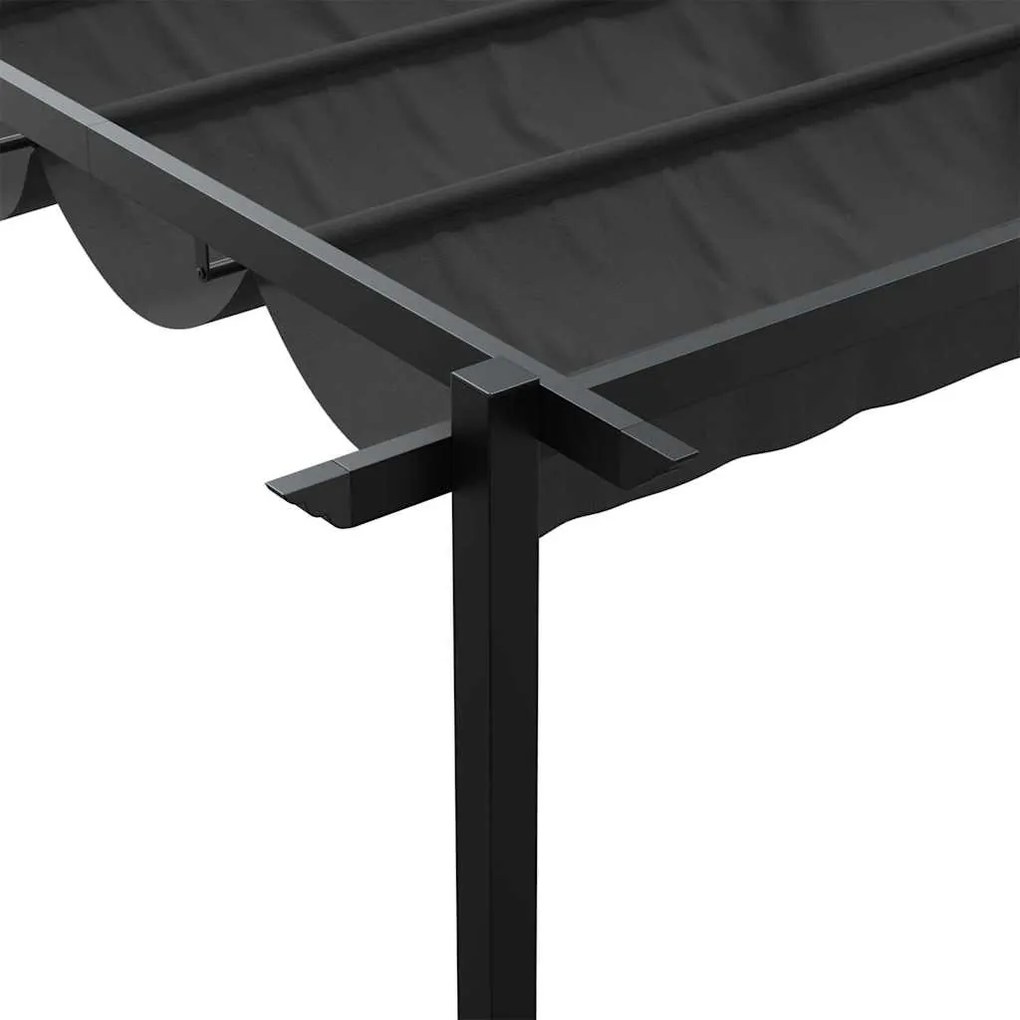 Gazebo Montado na Parede Antracite 3 x 4 m Aço