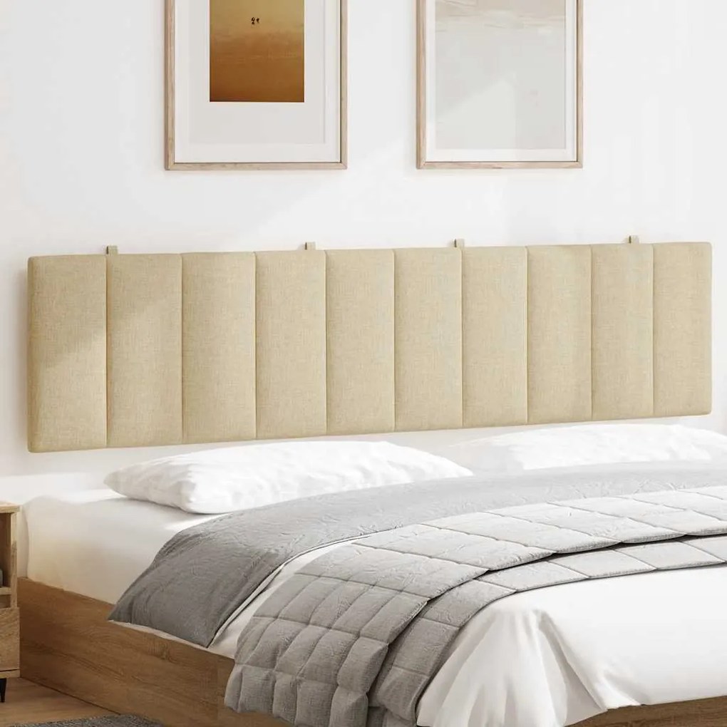 Almofadão de cabeceira 200 cm tecido creme