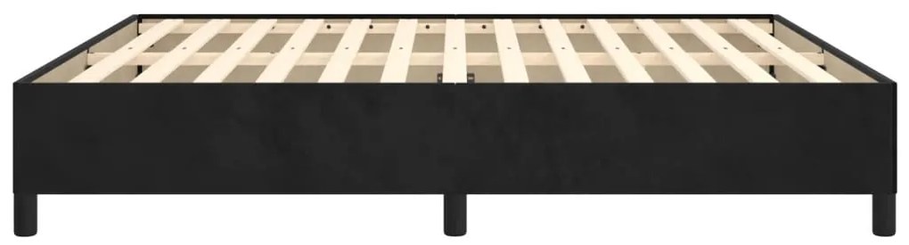 Estrutura de cama sem colchão 180x200 cm veludo preto