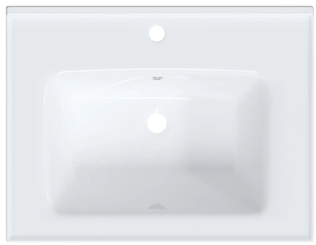 Lavatório casa de banho retangular 61x48x19,5cm cerâmica branco