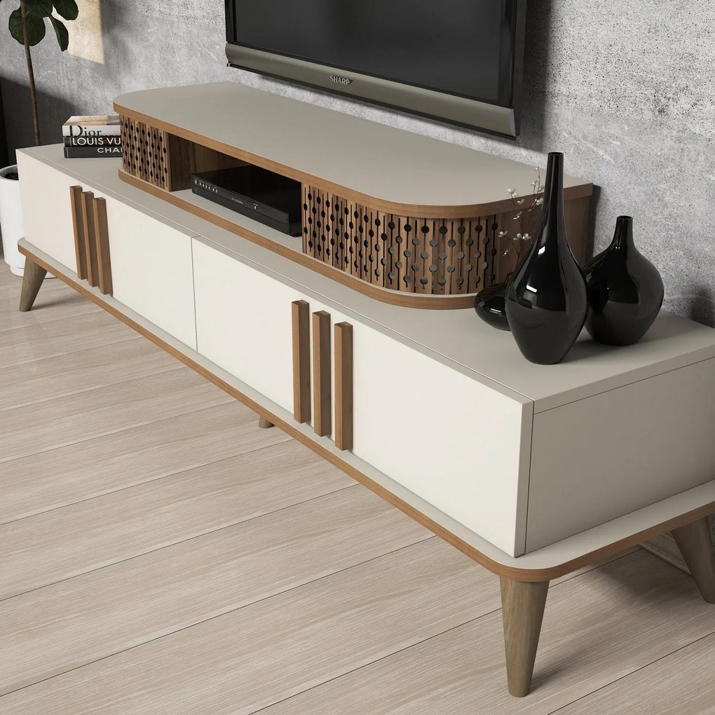 Unidade de TV Eylül – Creme – 168x51,6x39 cm