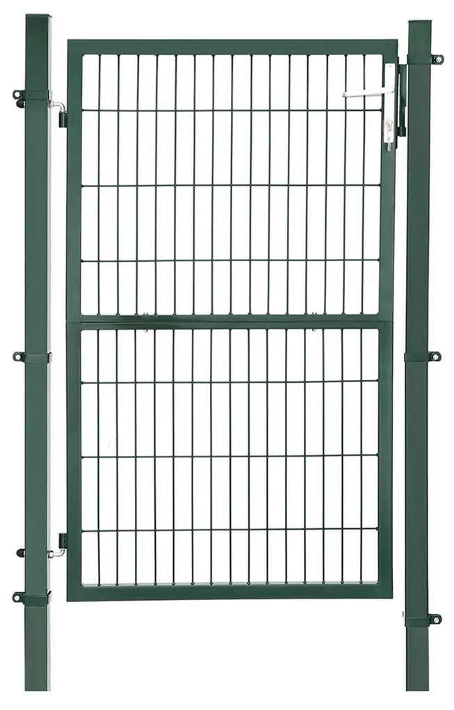 Portão de jardim galvanizado com fecho e chave | SONGMICS | verde | GGD200L.