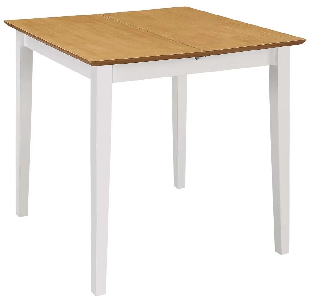 Mesa de jantar extensível (80-120)x80x74 cm MDF branco