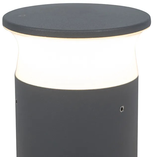 Candeeiro de exterior moderno cinzento escuro 12 cm incluindo LED - Bar Moderno