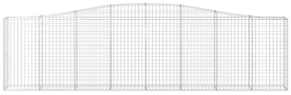 Cestos gabião arqueados 4pcs 400x30x100/120cm ferro galvanizado