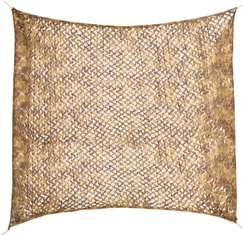 vidaXL Rede de camuflagem com saco de arrumação 316x296 cm areia
