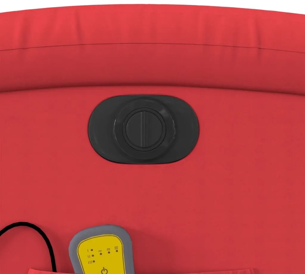 Poltrona reclinável elevatória elétrica couro artif. vermelho