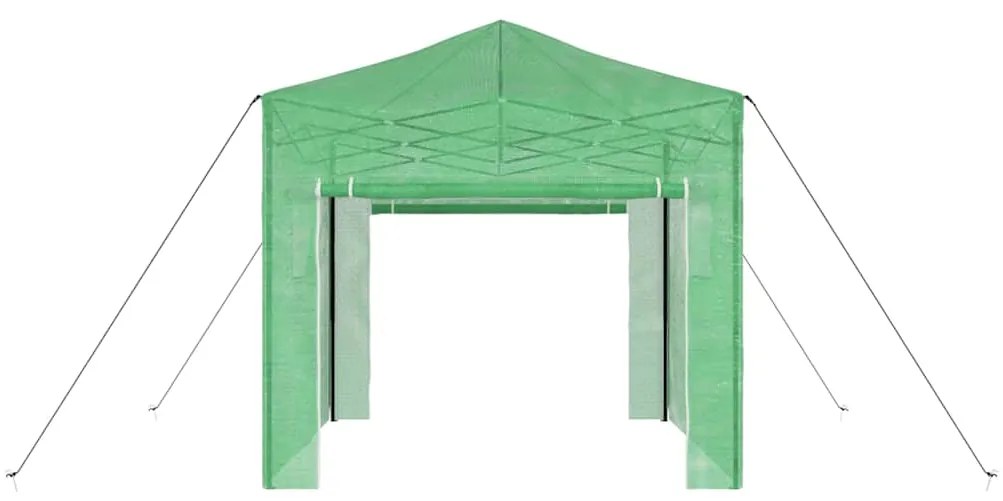 Estufa com telhado Manual Verde 290 x 290 x 315 cm Aço