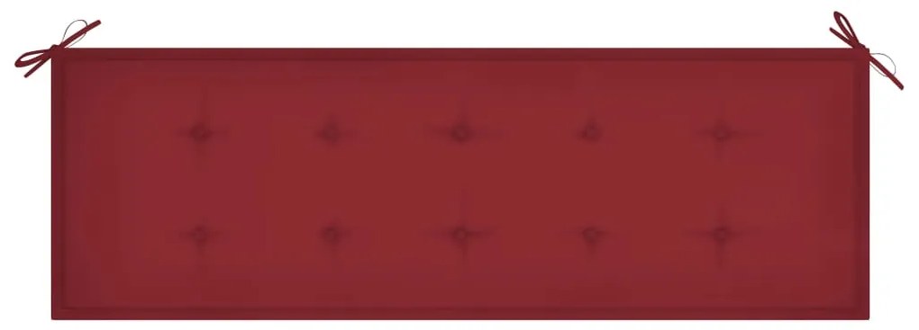 Banco de jardim empilhável c/ almofadão 159 cm teca maciça