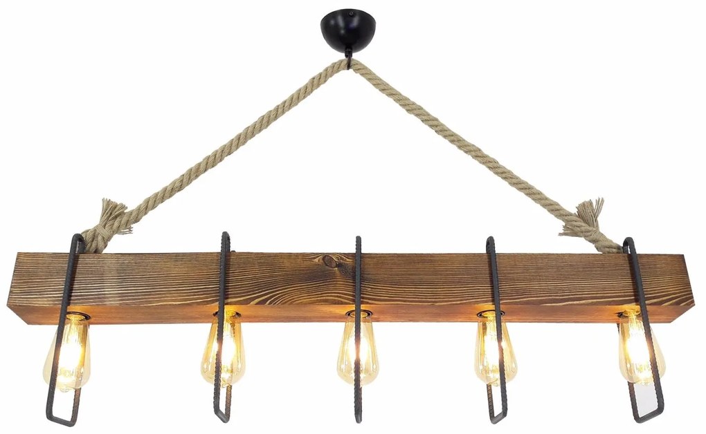Chandelier Demir – Walnut/Black/Beige – 100 x 11 x 55 cm