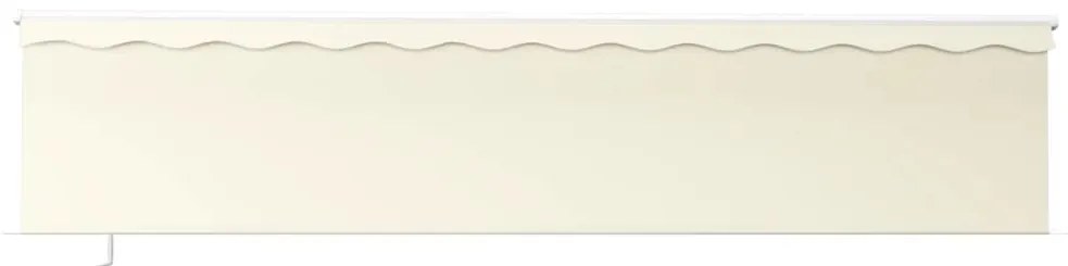 Toldo retrátil manual com estore/LED 6x3 m cor creme