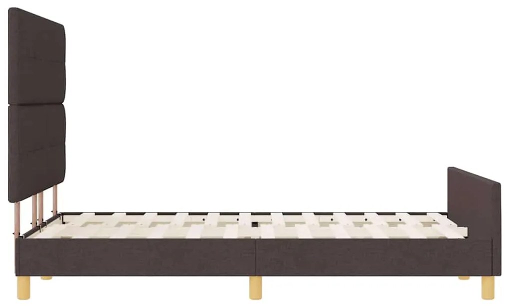 Estrutura de Cama vidaXL Castanho 140x200 cm Tecido