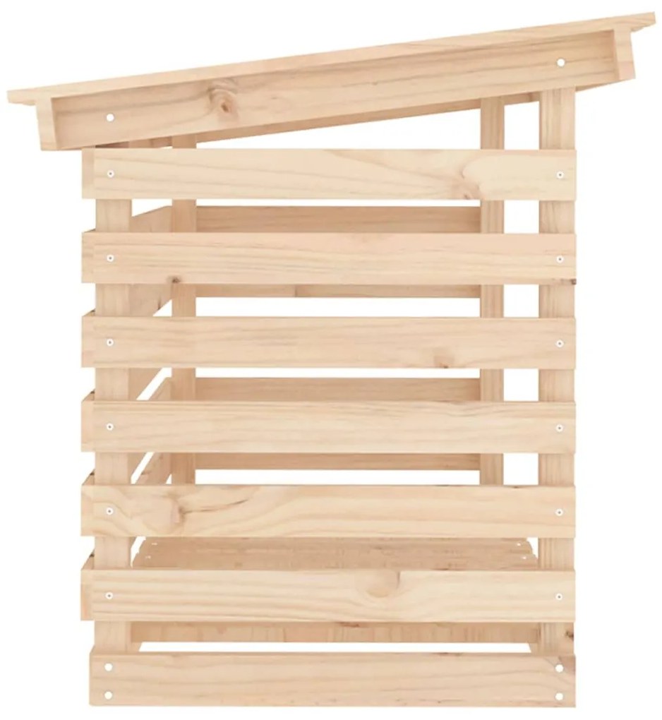 Suporte para lenha 108x73x79 cm madeira de pinho maciça