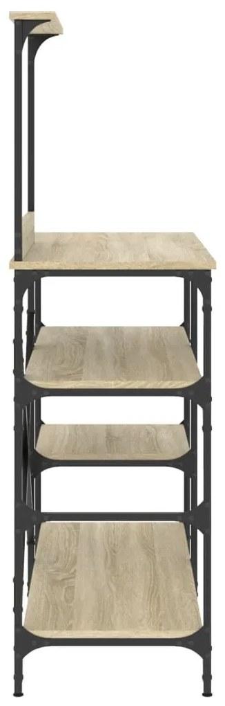 Estante 90x40x132 cm derivados de madeira/metal carvalho sonoma