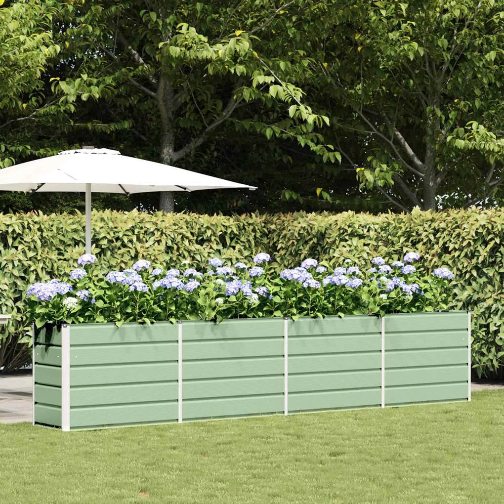 vidaXL Floreira Verde Pastel 480 x 50 x 45 cm Aço Galvanizado