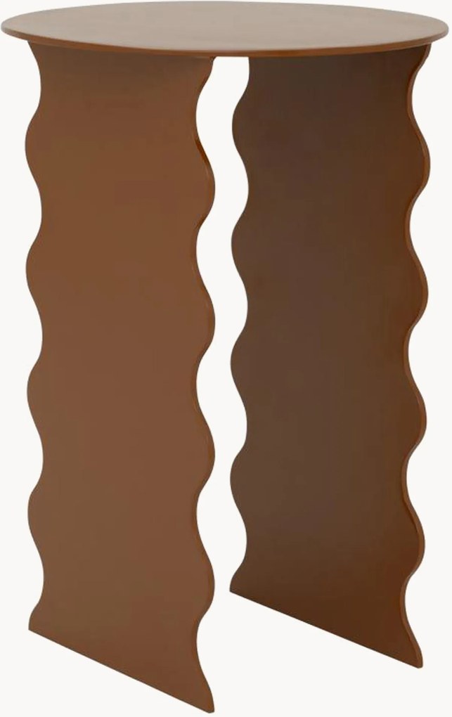 Mesa de apoio redonda em metal Wavy
