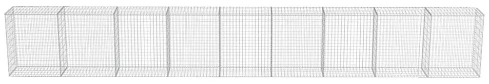 Muro gabião com tampas aço galvanizado 900x50x100 cm