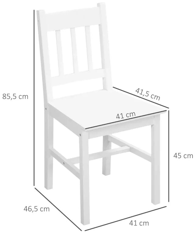 Conjunto de 2 Cadeiras Lila com Encosto em Ripas - Design Minimalista