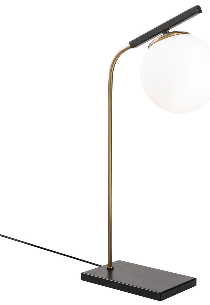 Candeeiro de Mesa Yildiz – Dourado e Preto – 15 x 26 cm