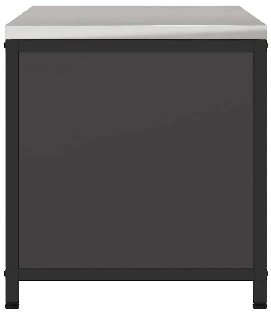 Armário de Armazenamento para Cozinha Preto 60 x 50 x 92 cm Aço