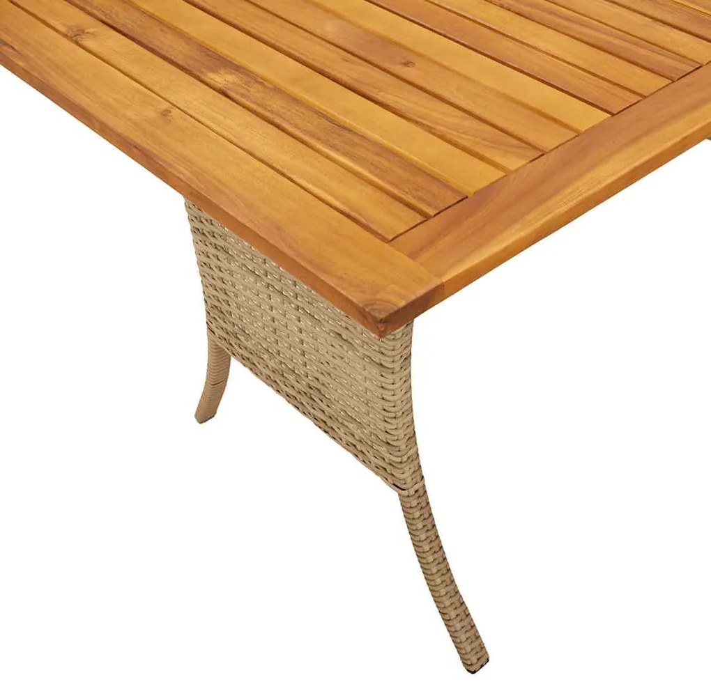 6 pcs conjunto de sofás p/ jardim com almofadões vime PE bege