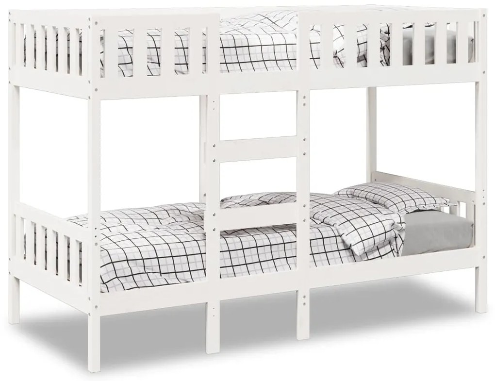 vidaXL Beliche 90x200 cm madeira de pinho maciça branco