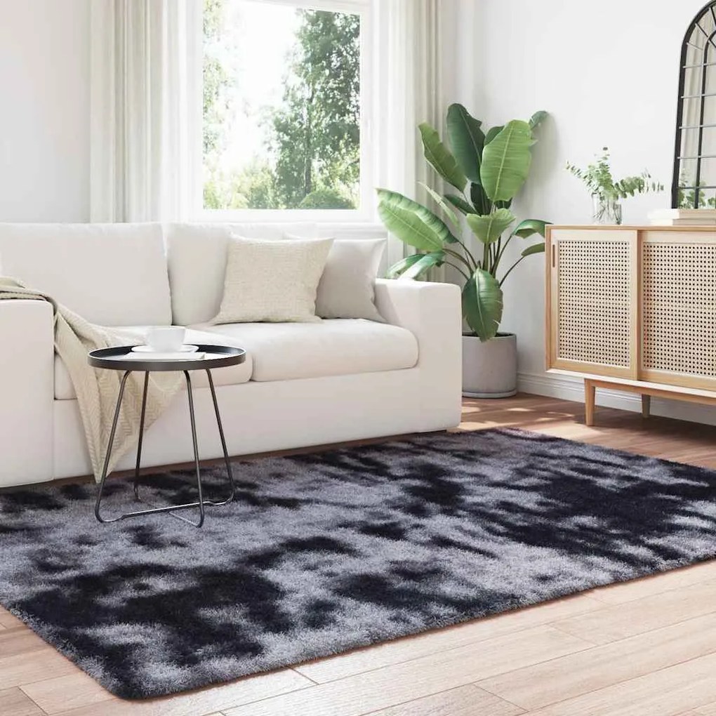 Tapete shaggy de pelo alto NAVARRA 160x230 cm cinzento-escuro