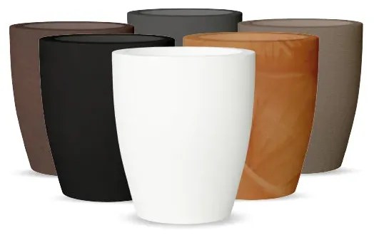 Vaso de flores colorido redondo Polietileno CASA, JARDIM, RESTAURANTE, BAR VIOLETA 40 (ø40x43 cm) - Taupe