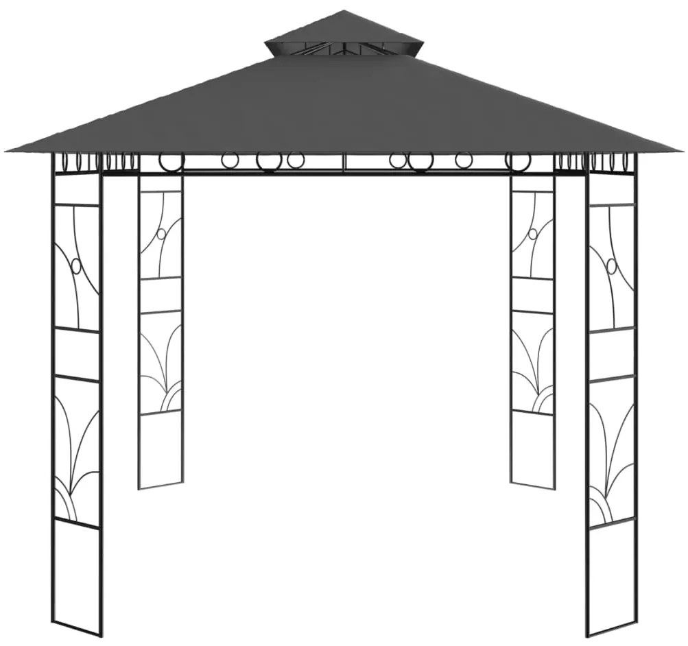 Gazebo 4x3x2,7 m 160 g/m² antracite