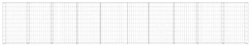 Muro gabião com tampas aço galvanizado 600x30x100 cm