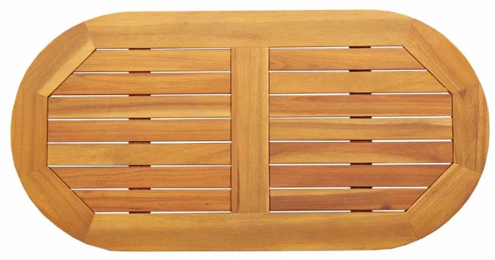 Tampo de Mesa 90x45x2,2 cm Oval de Madeira Sólida de Acácia