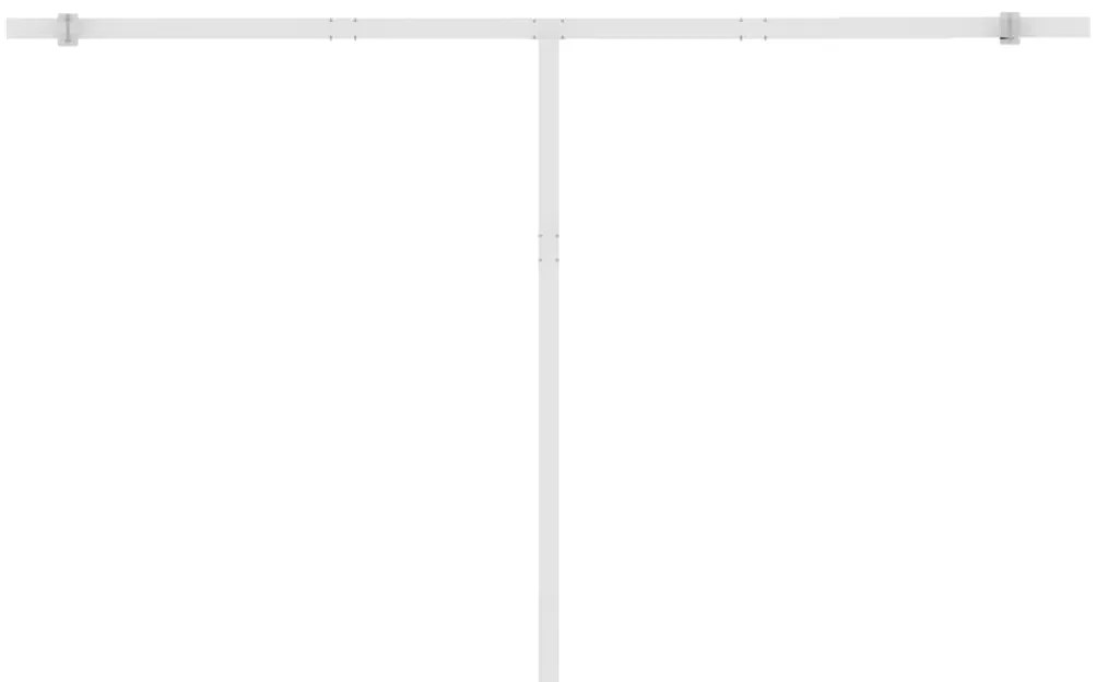Toldo retrátil manual independente 450x300 cm azul e branco