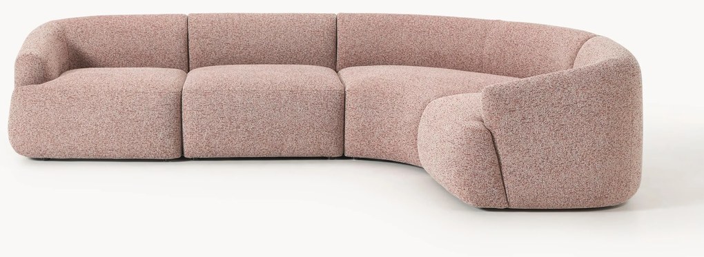 Sofá de canto modular em bouclé Sofia (4 lugares)
