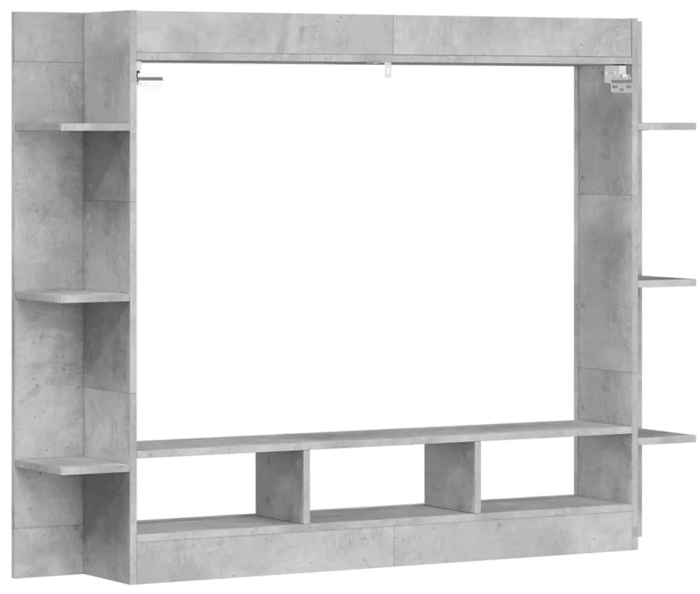 Móvel de TV 152x22x113 cm derivados de madeira cinzento cimento