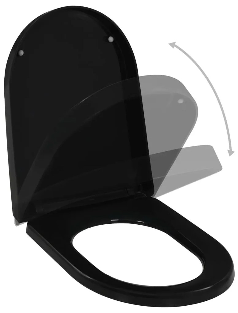 Tampo de sanita fecho suave com design remoção rápida preto