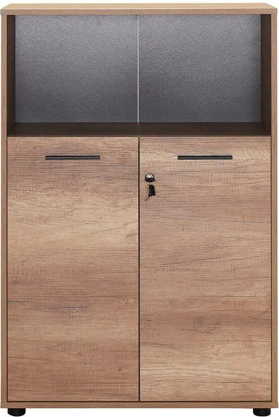 Estante/Arquivador "Silva" - Carvalho - 72x110x34cm - Design Moderno