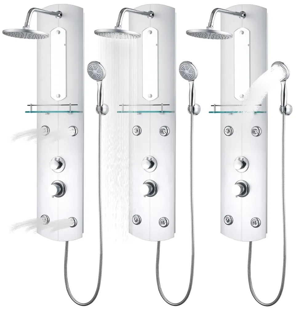 Coluna de duche 25x43x110 cm prateado