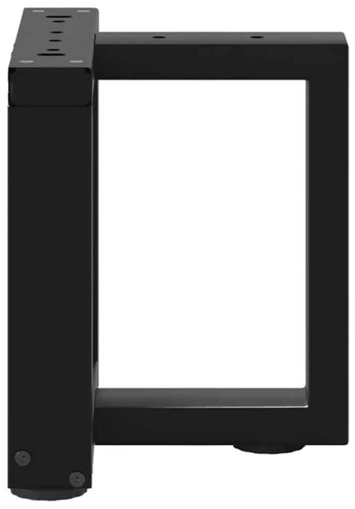 Pés para mesa de centro em forma de T, 2 peças, preto, 30x25x(30-31) c