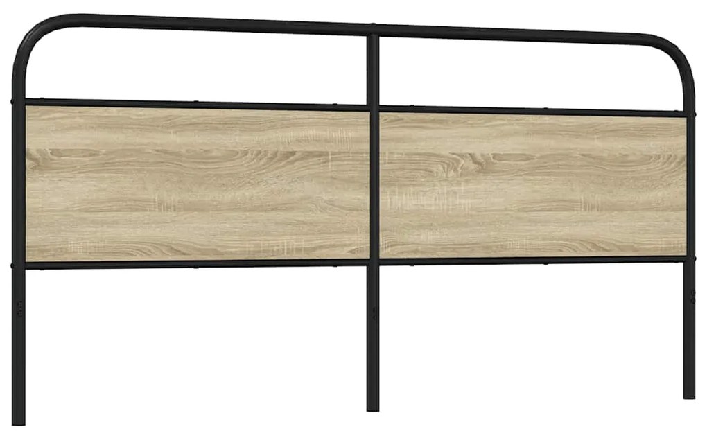 Cabeceira de cama 190 cm derivados madeira/aço carvalho sonoma