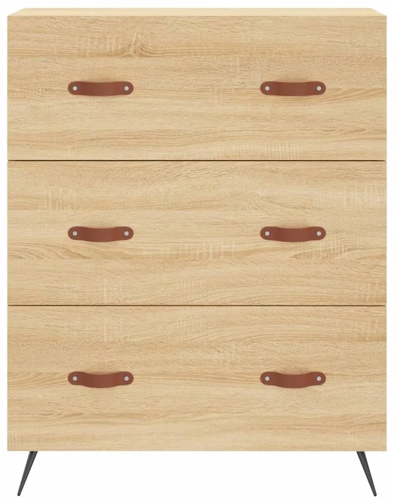 Armário alto 69,5x34x180 cm derivados de madeira cor sonoma