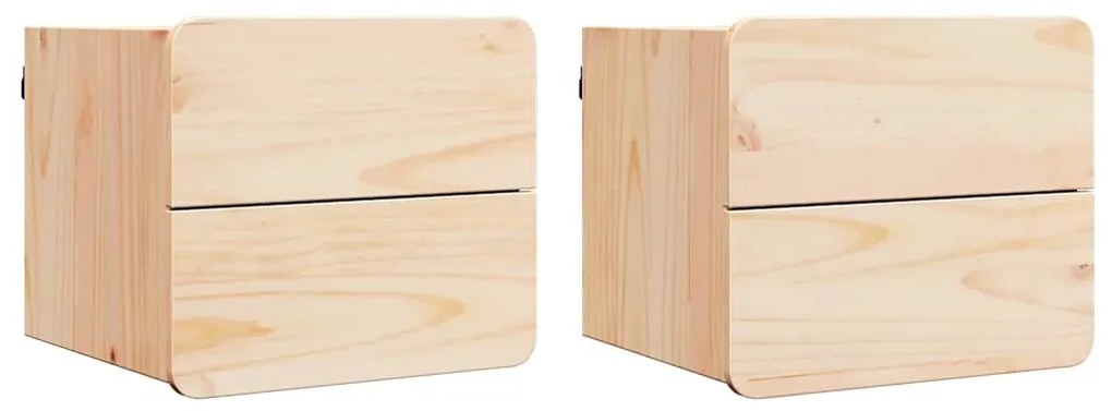 Mesa-de-cabeceira com gaveta 2 pcs Castanho 39 x 34 x 33 cm