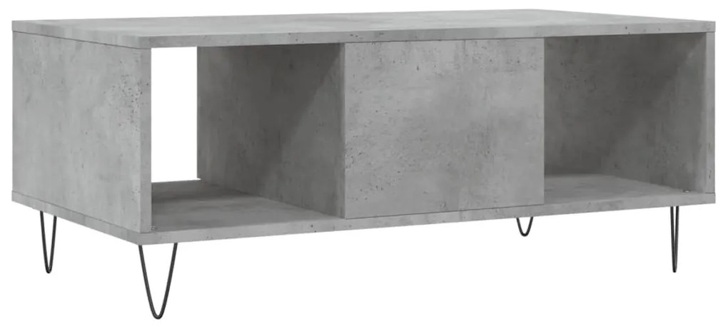 Mesa de centro 90x50x36,5 cm derivados madeira cinzento cimento