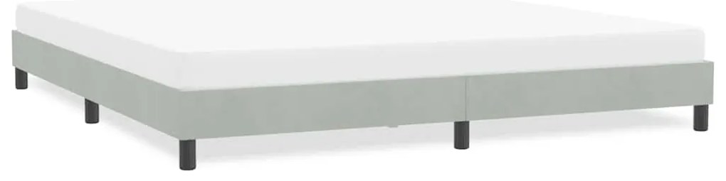 vidaXL Estrutura de cama sem colchão 180x220 cm veludo cinzento-claro