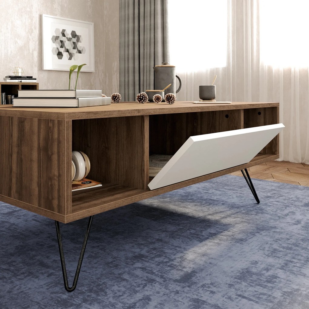 Mesa de Centro Mistico – Nogueira Branca – 120x45,6x60 cm
