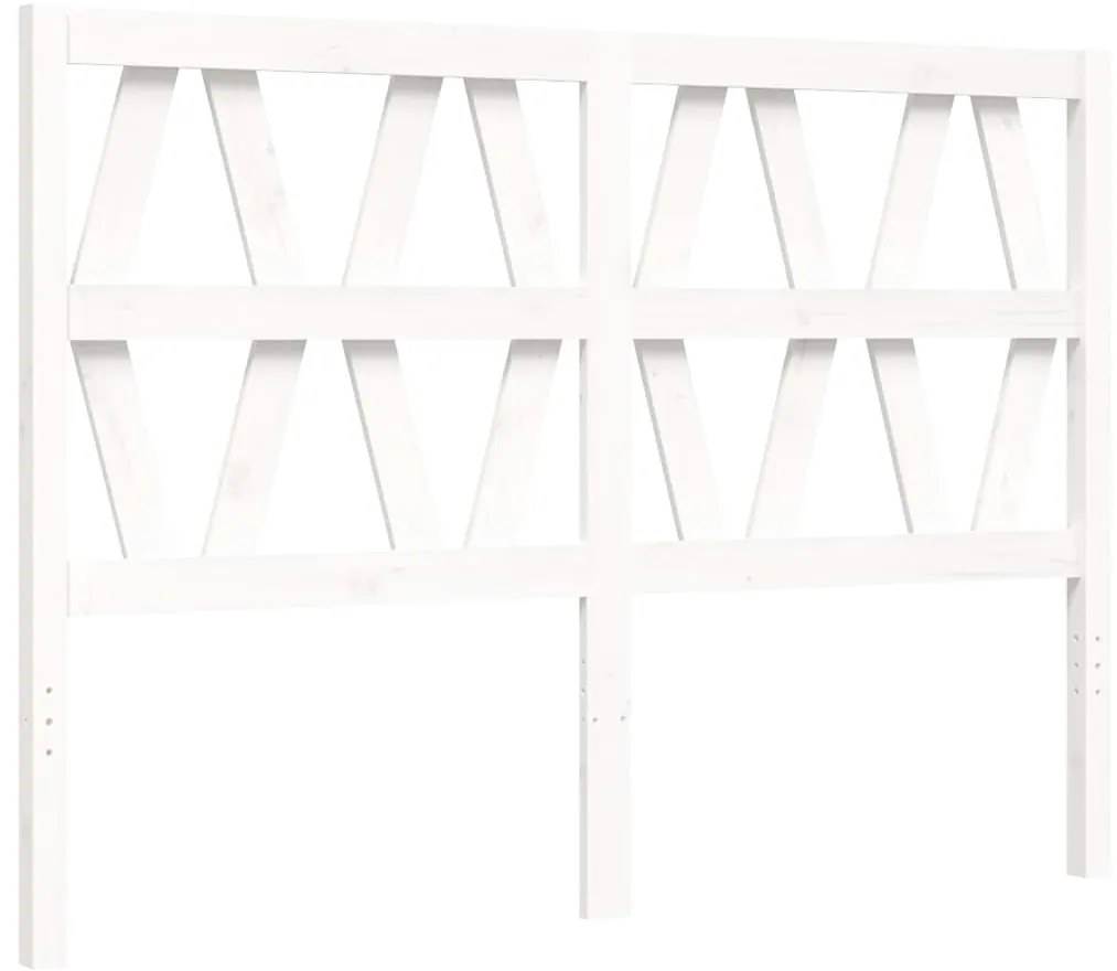 Cama sem colchão 120x200 cm madeira de pinho maciça branco