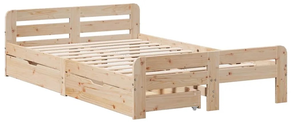 Cama sem colchão 120x190 cm madeira de pinho maciça