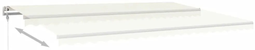 Toldo automático com LED e sensor de vento 500x350 cm cor creme