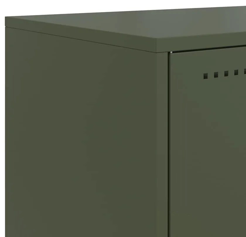 Móvel de TV 100,5x39x60,5 aço verde azeitona